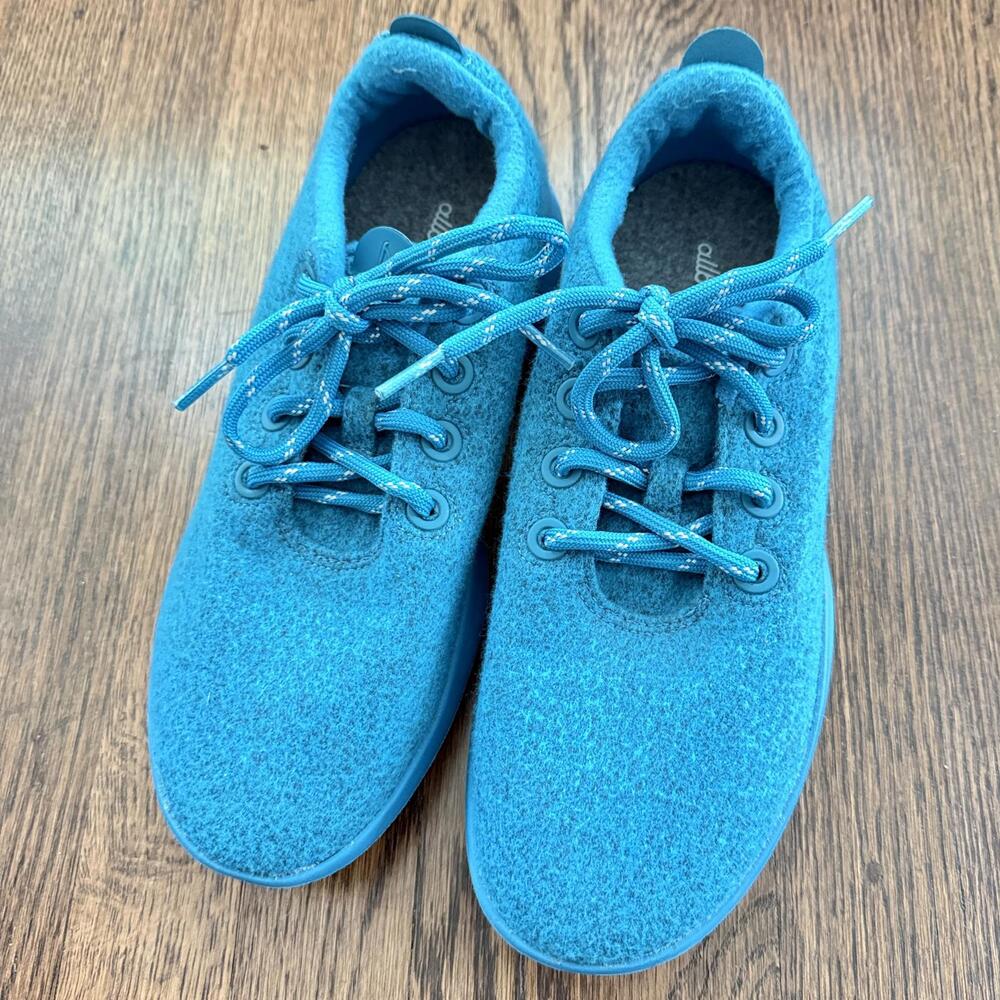 Allbirds Wool Runner Mizzle Sneakers LIMITED EDITION: Thrive Teal size Men 8 - Picture 3 of 9